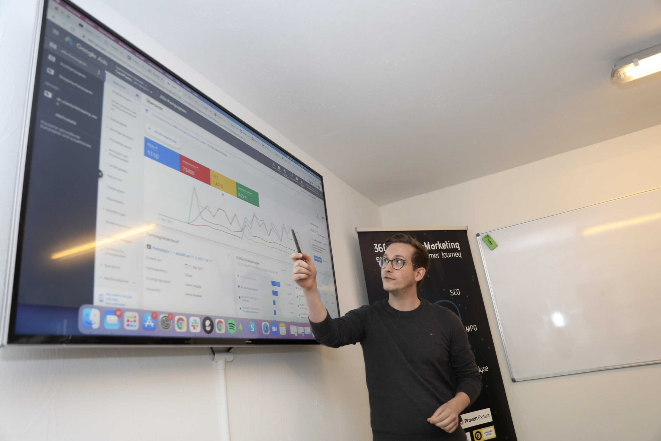 Niclas Weskamp showing google analytics graph