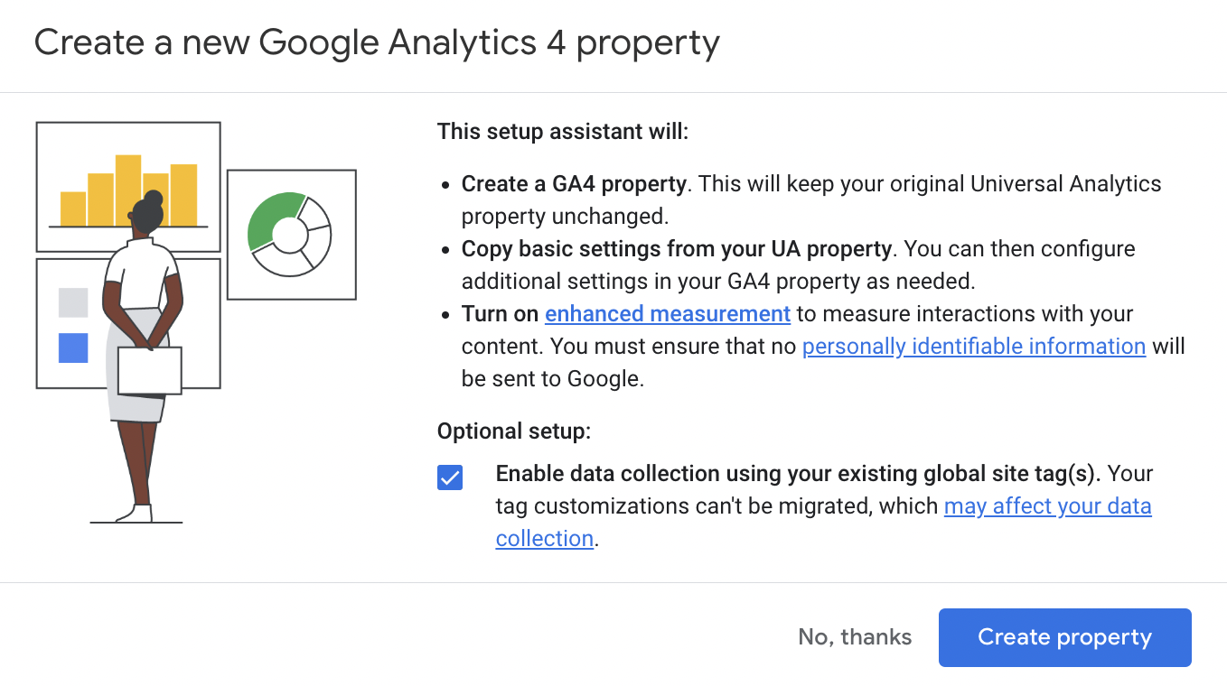 google analytics 4 property screenshot
