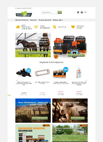 animal supply online shop screenshot