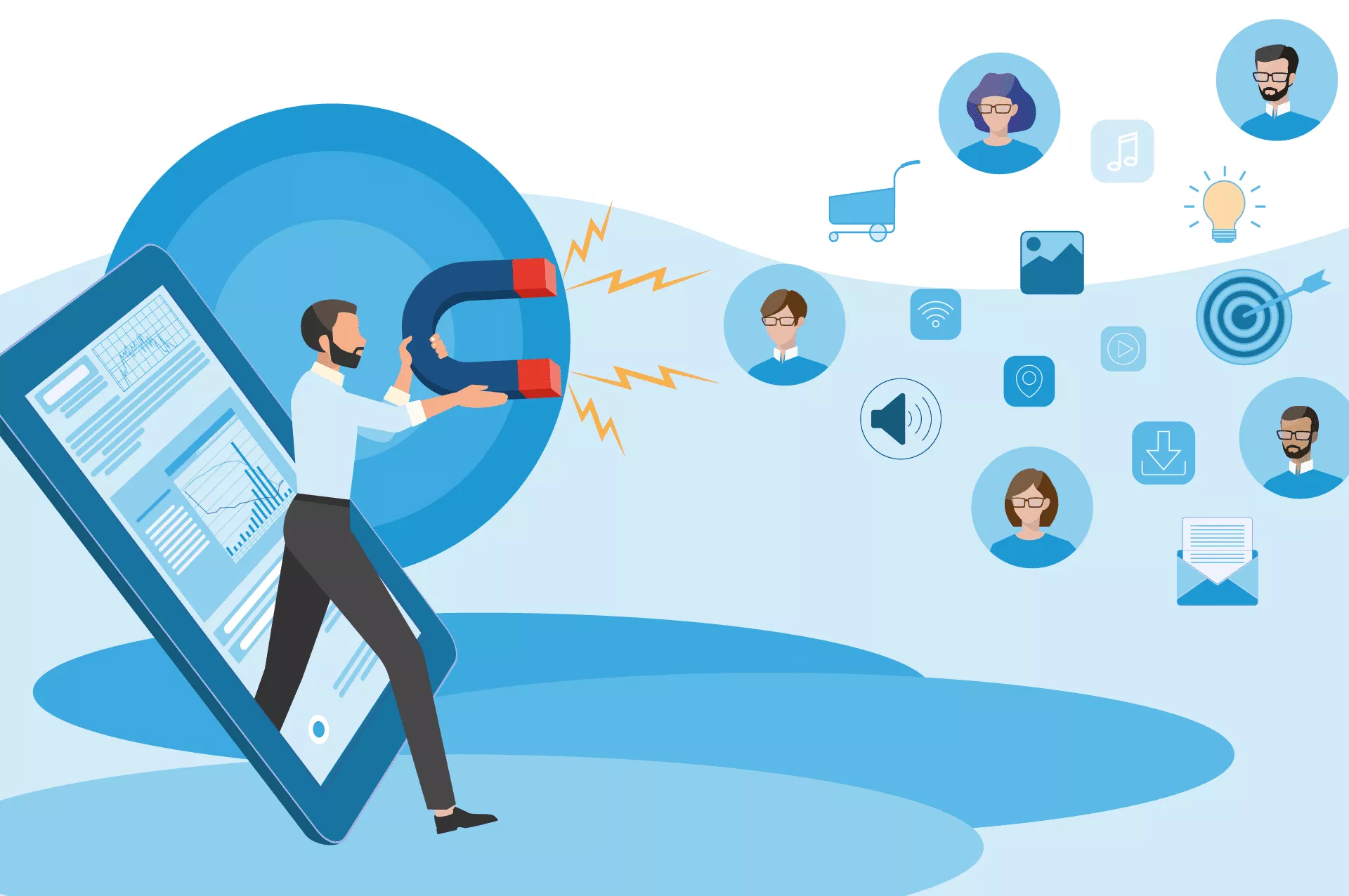 digital marketing targeting strategy animation