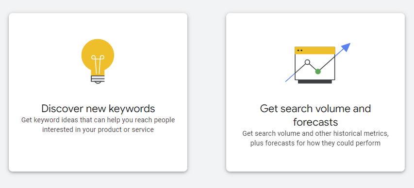Google Keyword Planner screenshot